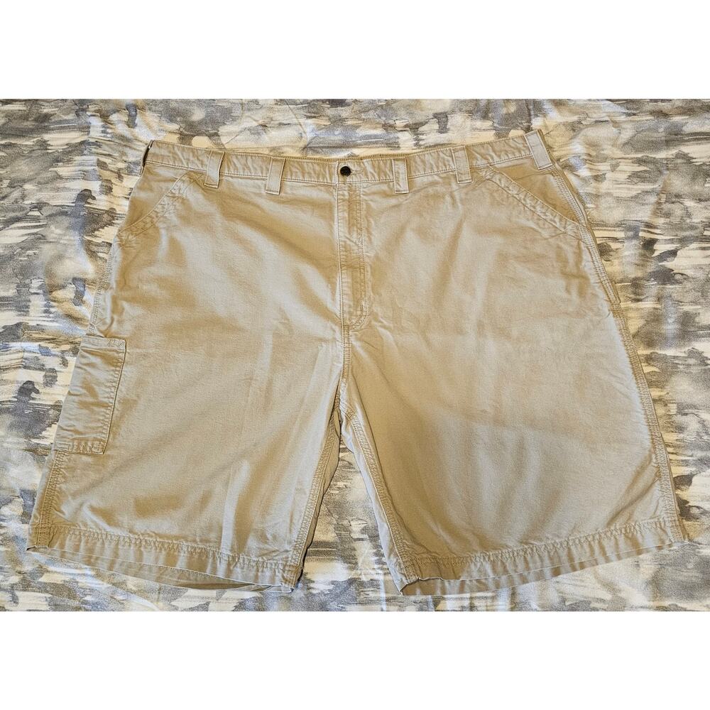 CARHARTT B147 Tan CARPENTER Cargo SHORTS Khaki Men's size 50 Original Fit Cotton
